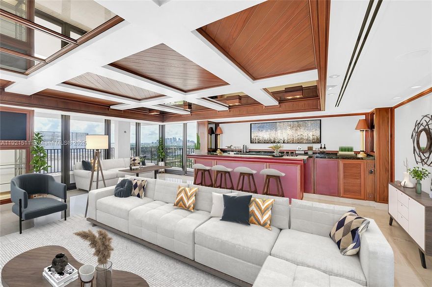 Exceptional Opportunity to live in a one-of-a kind Penthouse with approx 3305 sq. ft. of living space and 1140 sq ft. wraparound balcony. Directly on the Intracoastal with incredible views of the Ocean, Port Everglades, downtown Ft. Lauderdale, and every sunset over the Everglades. The elevator takes you directly to your private foyer on the 23rd floor. The building is well managed and has FULLY funded reserves. NO upcoming assessments. Includes 2 garage spaces, rooftop pool, gym, social rooms and sauna. Walk or ride bikes to the beach & abundant shopping and restaurants. You can hop on the Water Taxi next door. The space and views are priceless! Some photos are virtually staged.