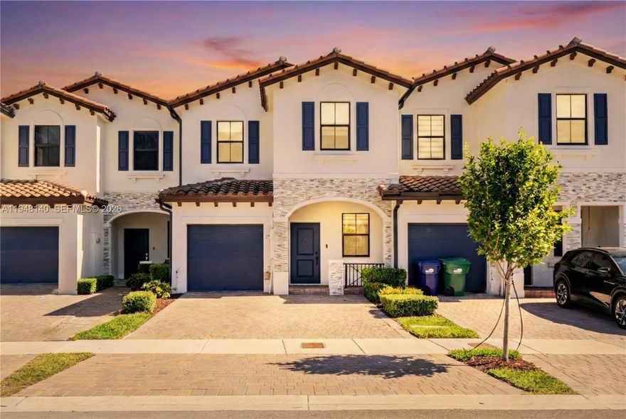 Step into this Modern and beautifully maintained 3-bed, 2.5-bath townhouse offering 1,685 sq ft of bright, modern living. Perfectly situated just minutes from the Turnpike, this home delivers unbeatable convenience for commuting, shopping, and everyday essentials.
The open-concept main level features a stylish kitchen with quartz countertops, stainless steel appliances, and plenty of prep and storage space. Impact windows throughout provide energy efficiency, security, and peace of mind during storm season.
Upstairs, spacious bedrooms and well-designed bathrooms create a comfortable retreat for the whole family. The primary suite offers generous closet space and a relaxing, private feel.
Enjoy outdoor living in your fully fenced backyard — ideal for grilling, entertaining, or giving pets a safe place to play.