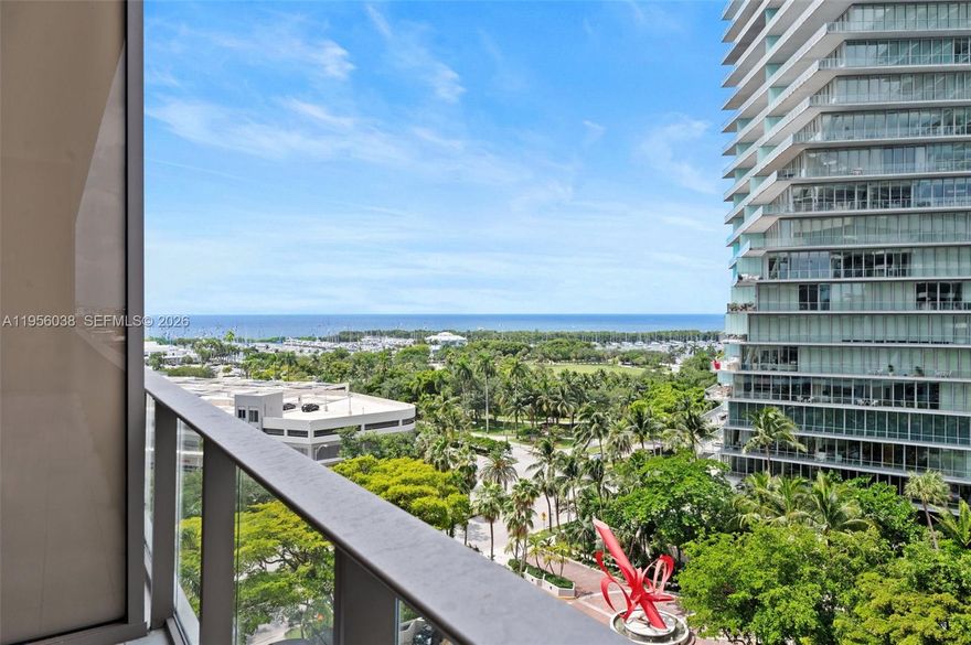 Refined waterfront living at the iconic Mr. C Residences in the heart of Coconut Grove. Enjoy the best lifestyle possible.   This beautifully appointed 2/2 residence offers higher-than-average ceilings, expansive windows, and elegant contemporary finishes throughout.

Significant price improvement make this an exceptional opportunity for buyers seeking value in a quality property. 

Open-concept living and dining areas flow seamlessly to a spacious private balcony with tranquil views of marina, and skyline—ideal for relaxing or entertaining. The chef-inspired kitchen features custom Italian cabinetry, premium appliances, terrazzo-style countertops, and designer hardware.

The primary suite includes a spa-style bathroom with freestanding soaking tub, glass-enclosed shower, custom vanity plus thoughtfully designed custom closet maximizing storage space. A generous second bedroom offers flexibility for guests, home office, or den.

Residents enjoy world-class amenities including resort-style pool with cabanas, outdoor spa, state-of-the-art fitness center, resident lounge with billiards, juice bar, and upcoming signature restaurant open to the public. Ideally located on South Bayshore Drive, just steps from Dinner Key Marina, waterfront parks, CocoWalk, dining, shopping, and entertainment.   
This unit is complete with additional storage space and one parking space (valet)

A rare opportunity to own in one of Miami’s most sought-after luxury waterfront communities.