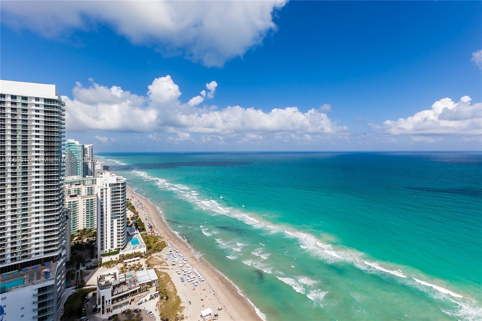 Beautiful completely furnished, professionally decorated unit, 2 bedrooms, den and 2 full baths, porcelain floors, Breathtaking ocean views from this 37th floor with NE exposure. This exquisite unit offers an Euro style kitchen with stainless steel appliances, granite countertops & balcony with stunning ocean and city views. King bed in master bedroom, queen bed in second bedroom and queen bed in den. Amenities include state of the art fitness center, 3 resort style pools and full time concierge. Unit available 8/5/2025.