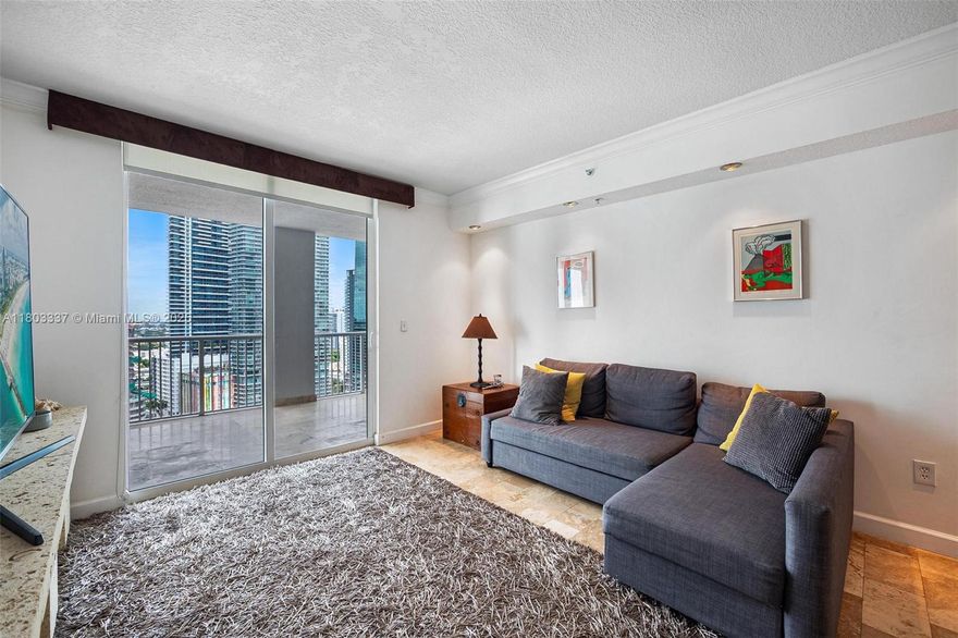 Experience luxury living in this spacious 2-bedroom, 2-bathroom unit at The Sail, located in the vibrant heart of Brickell. This well-designed split floor plan ensures privacy, with each bedroom featuring its own bathroom. The primary suite boasts a walk-in closet, a private en-suite bathroom, and direct access to a private balcony. The closed kitchen is equipped with high-quality Whirlpool appliances. The home features stunning city views, abundant natural light, and a prime location just steps away from shops, restaurants, and all the best Brickell has to offer.