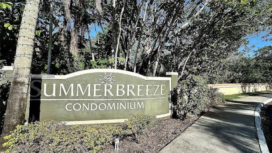 Amazing  1/1 corner unit in west sunrise community of Summer breeze. Best  known for is Lushly landscaping ,comprehensive amenities including tennis /basketball courts, resort style swimming pool, fitness center and clubhouse. The unit has been totally renovated . Brand new kitchen cabinets, granite counter tops and top of the line LG Appliances including Washer/dryer. Lots of storage closets, tankless water heater, brand new light fixtures, and accordion shutters , modern bathroom and a spacious walk in closet. The community is within 10 min from Sawgrass mall and Amerant Bank Arena and within walking distance from elementary school/Publix .
