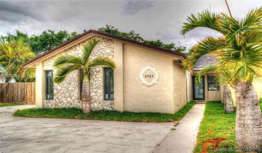 Completely Renovated Modern Open Concept Kendall Home on a Very Large Lot! All new tiles, crown moldings, baseboards, fixtures, modern kitchen with wood cabinets, granite counter top, tiled backsplash, stainless steel appliances. All new bathrooms. Four spacious bedrooms, master with large walk-in closet. Newly Installed Hurricane Impact Windows and Doors. New 5 Ton High Efficient A/C unit. Over 10,000’ lot. Large covered terrace. Freshly painted in and out. No HOA. Seller financing available.