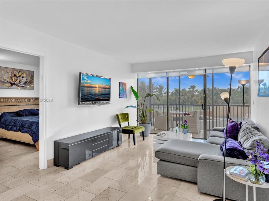 Enjoy full condo amenities without ever stepping into the elevator. This move in ready, beautifully renovated 2 bedroom, 2 bathroom residence offers 1238 square feet of spacious living in one of Aventura’s most peaceful locations, with spectacular golf and sunset views. You are steps from jacuzzi, pool, and the laundry room. One Covered Parking spot is included.

A very rare opportunity, units with this convenient access almost never become available. Perfect for buyers who want the full condo lifestyle with pool, gym, sauna, and security, without dealing with elevators or long hallways.

Ideally positioned at the base of the building, simply enter the lobby, turn right, take a few steps up, and you are home. Easy and direct access.

The split floor plan offers privacy, a generous kitchen, and spacious living and dining areas overlooking the golf course. Enjoy breathtaking sunsets in a quiet and relaxing setting.

Renovated interior with an almost brand new AC, a Nest thermostat, wine cooler. Storage locker included.
Amenities include heated pool, jacuzzi, sauna, gym with brand new equipment, outdoor deck with golf views, and free abundant guest parking. Low HOA includes internet, cable TV, and pest control.

Two blocks from Aventura Mall and close to the Don Soffer trail. Rarely available in Aventura.