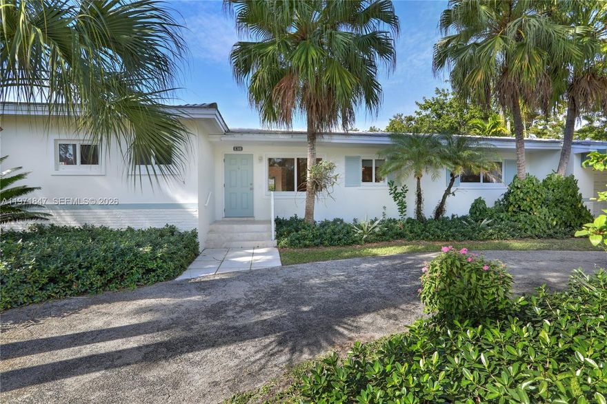 Meticulous and charming, this 4 bedroom, 2 bathroom home with 1,919 adjusted square feet sits on a spacious 14,700 square foot lot on a no-traffic street minutes from some of Miami’s finest schools, restaurants, shops, and more!  Move right in and enjoy the lovely formal living and dining rooms, updated white kitchen with stainless steel appliances, plus huge living room and wonderful screened porch that serves as an additional living space!  Three bedrooms, including the primary suite with its own renovated bathroom and walk-in closet, sit to one side with an additional bedroom nicely separate – perfect for working from home!  Beautiful wood floors, wainscoting in bathrooms, built-ins, and a 1-car garage all make this fabulous house feel like a home, right in the heart of it all!