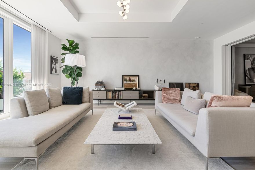 Welcome home to your serene retreat at Ritz-Carlton Residences Miami Beach, designed by acclaimed Piero Lissoni. One-of-a-kind Residence 216 offers 1,969 sq ft of refined living space, office/den, featuring floor-to-ceiling glass - sunset views, ensuite sauna, high-end finishes from Zucchetti, Boffi, & Gaggenau. This home seamlessly blends luxury & tranquility. Step outside to explore the community's exceptional amenities: art studio, rooftop dining, marina, pools, fitness center, library, lounges, & playroom. More than just a residence, it’s inclusion to a distinguished community of privacy, elegance, & exclusivity. Schedule a private viewing today-your opportunity to own a rare luxury home awaits. Note: 4 light fixtures excluded negotiable, bath tile retouched. Living area per developer.