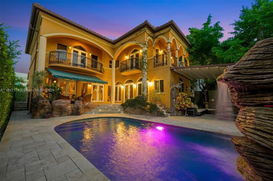 Experience the best of coastal living at 9580 Byron Ave, a two-story Mediterranean gem ideally situated just steps from Surfside's beach, retail, and the Bal Harbour Shops. This two-story home, built in 2001, features 2,784 square feet of refined living space with impact windows, custom pool, spa / jacuzzi, patio(s), terraces, outdoor kitchen with BBQ / Pizza Oven, backup gas generator and custom finishes. Offering 4 bedrooms and 4 bathrooms, the property also includes a spacious 2-car garage that can be converted to add 2 more bedrooms and an additional bathroom, expanding the total to over 3,100+ square feet and 6 bedrooms. Enjoy a perfect blend of luxury, functionality, and prime location in this stunning residence.