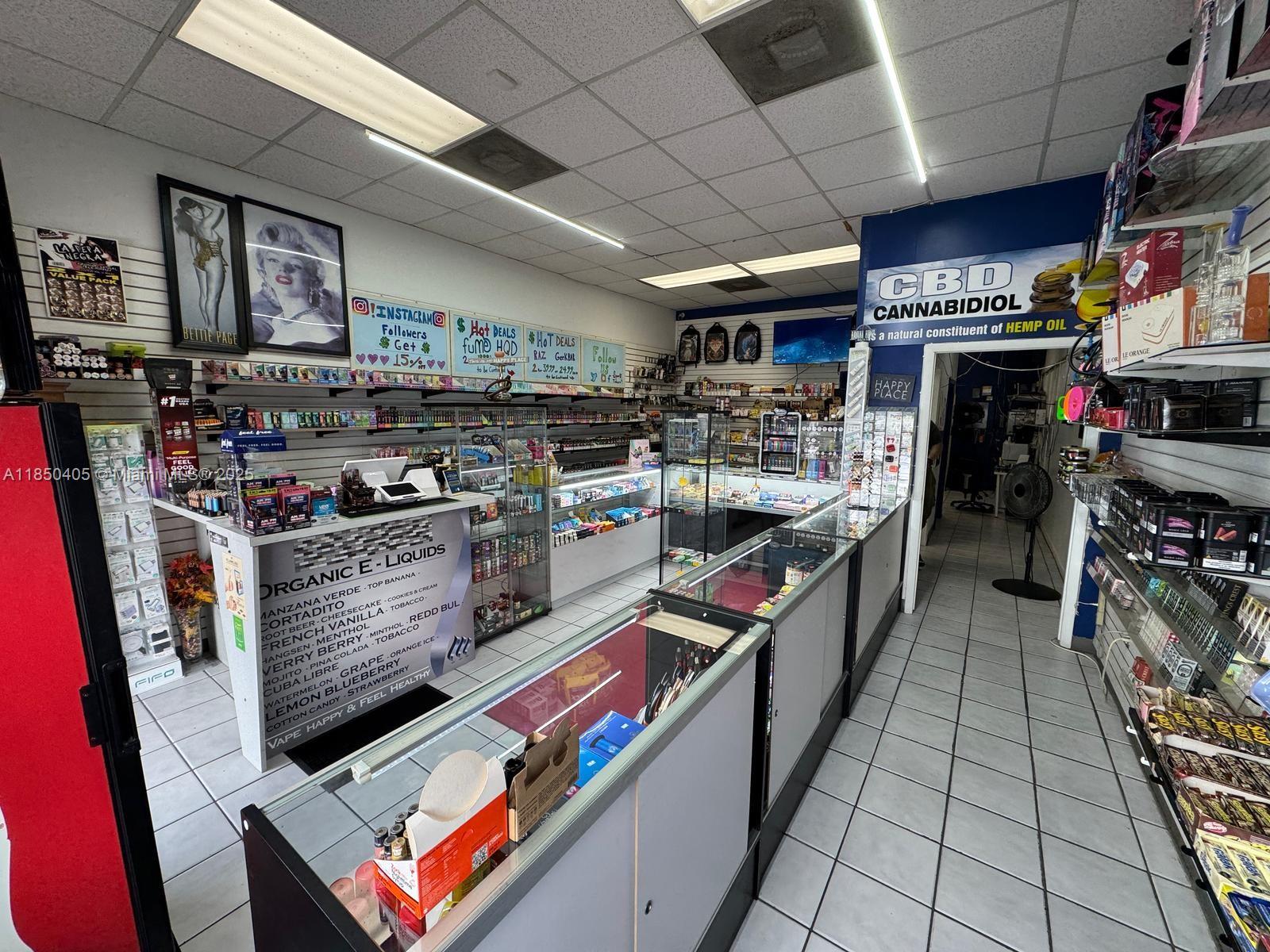 A well-established smoke shop with over 10 years in business, located on a high-traffic main road in Doral. This successful store boasts a loyal customer base, strong daily sales, and excellent visibility. The sale includes all inventory, equipment, and fixtures. Ideal for an owner-operator or investor. Low rent with a long-term lease available. Turnkey operation—ready for immediate takeover.
Call today for more information!