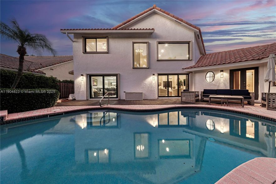 Absolute Gem in the Gated Community of La Joya. Welcome to this beautifully updated home located in the exclusive La Joya gated community, featuring only 67 residences in a highly sought-after area. This stunning property has been meticulously maintained and upgraded throughout, offering modern comfort and exceptional style. Step inside to discover soaring 18 foot ceilngs, brand-new flooring, elegant baseboards, and freshly painted interiors that create a bright and inviting atmosphere. Downstairs large master suite. The redesigned kitchen is a showstopper, complete with custom cabinetry and a thoughtfully organized pantry — perfect for both everyday living and entertaining. Upstairs, the renovated bathroom adds a touch of luxury with contemporary finishes and quality craftsmanship.