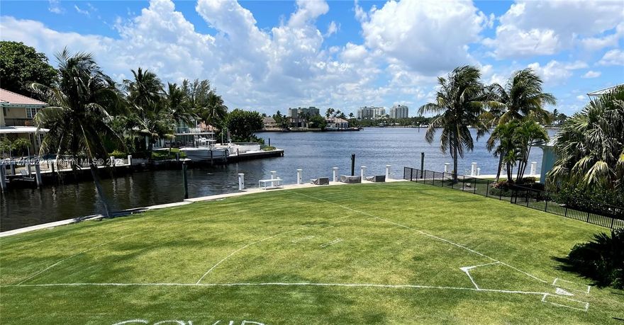 Stunning South-facing Miracle Mile double lot with an existing house (.58 Acre) located on a quiet cul-de-sac in Ocean Ridge. Build your dream compound or keep the lots separate for two development projects. Features 240ft of seawall with deep water dockage, incl a ski lift. Wide bay views. Seconds from Boynton Inlet and walking distance to the beach.  92 Island Drive S. includes an existing, fully-functional 4100+ sq foot 4 bdrm home in which the owners have lived for 2.5 years. It's a great living option while you build your dream house on the empty lot next door.  Full home plans are available for the empty lot, as the owners decided not to build.  Ownership also includes access to a private neighborhood beach club.