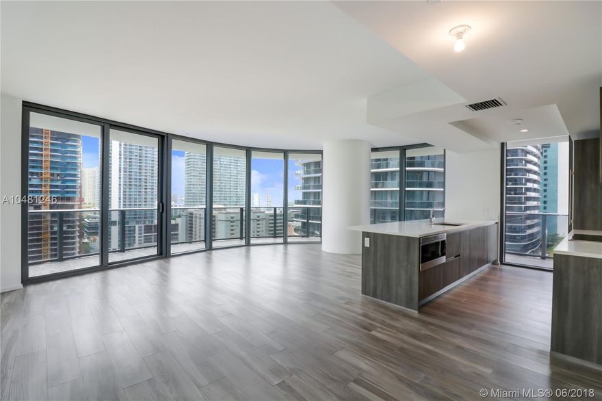 Best Rental rate of the building! SLS Lux is one of the most desirable buildings in Brickell with just steps from Brickell City Centre and Mary Brickell Village. Unit features a private foyer, 3 bed/4 bath + Den with a large wraparound balcony. Unit has ceramic tile floors, built-in closet in the master bedroom and floor to ceiling windows. Very Easy to show!!