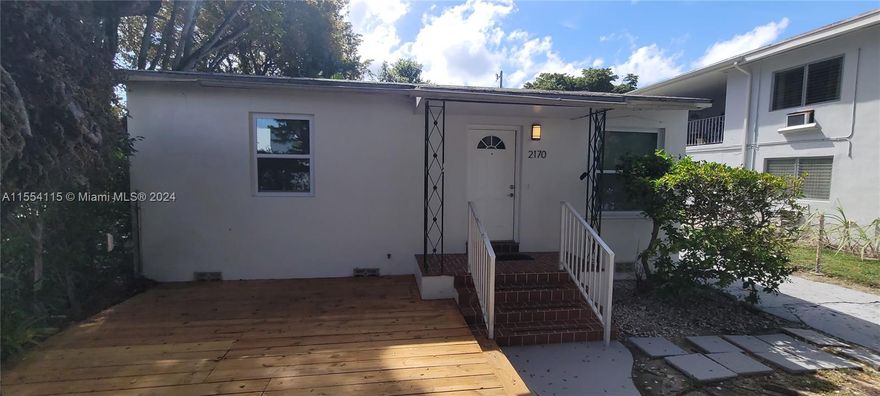 Rent this updated 2 Bed/1 Bath home with a new kitchen, appliances, floors, impact windows, central AC, private patio and driveway for two vehicles. Plus shaded wood deck up front. The home is separately metered for water and electricity. Located next to US1 on SW 26th Street. The Silver Bluff neighborhood affords you direct access into I-95, Coconut Grove and Mercy Hospital, as well as into Coral Gables and UM. shopping and more! Neighborhood schools are Silver Bluff Elementary and Shenandoah Middle School. Pets are welcome!