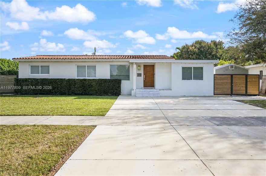 Beautifully updated 3 bed / 3 bath pool home featuring a bright open layout, modern finishes, and spacious living areas throughout. The gourmet kitchen offers quartz countertops, sleek cabinetry, and stainless-steel appliances. Enjoy a large family room with expansive windows overlooking the sparkling pool. The backyard is perfect for entertaining with a covered terrace, turf play area, and ample patio space. All bathrooms are tastefully remodeled, and bedrooms offer generous closet space, including a walk-in. Located near top schools: Everglades K-8 Center, West Miami Middle School, and Miami Coral Park Senior High. A true move-in ready gem!