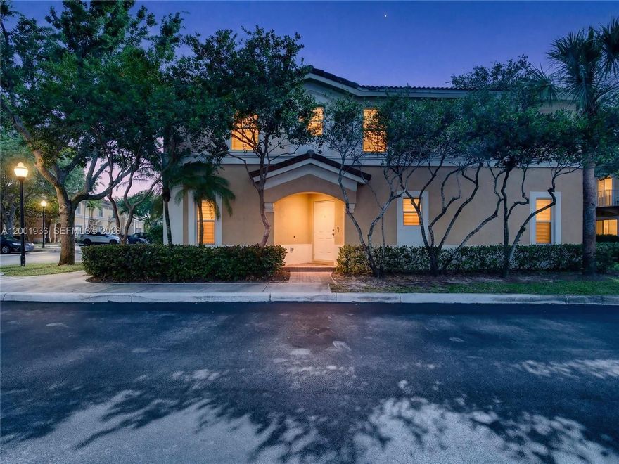 This beautifully maintained corner townhouse offers a bright and inviting layout designed for modern living. Featuring neutral wall and ceiling tones throughout, the home is filled with natural light thanks to its oversized windows, creating a warm and airy atmosphere. The open floor plan seamlessly connects a spacious living and dining combination, perfect for both everyday comfort and entertaining, while a dedicated formal dining area adds versatility. Upstairs, the generously sized bedrooms include a walk-in closet in the primary suite and access to a private balcony with a relaxing garden view, ideal for unwinding at the end of the day. As a corner unit, enjoy added privacy and extra natural light throughout. Located within the desirable Melrose Point community, residents have access to resort-style amenities including a clubhouse, swimming pool, fitness center, tennis courts, playground, and BBQ/picnic areas. Conveniently situated near Miramar Regional Park, top-rated schools, shopping and dining options at The Shops at Pembroke Gardens, and with easy access to I-75 and Miramar Parkway, this home offers both comfort and connectivity in one of Miramar’s most sought-after neighborhoods.