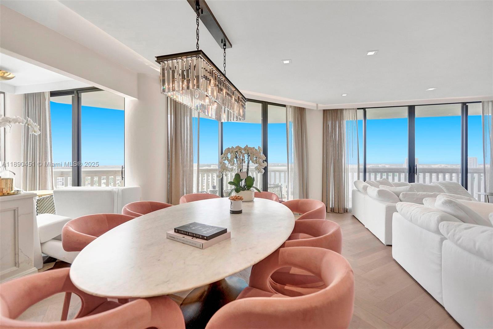 Welcome to this one-of-a-kind residence at the prestigious Williams Island. Perched on the 22nd floor, this spacious 2-bedroom plus den, 2.5-bath condominium offers sweeping ocean and Intracoastal views. Fully turnkey and exquisitely furnished, the home blends modern elegance with timeless Restoration Hardware décor and high-end designer finishes throughout. The stylish kitchen features, top-of-the-line appliances complemented by retro checkerboard flooring. The serene primary suite includes a generous walk-in closet and direct access to private balcony. Residents of Williams Island enjoy world-class amenities, including a heated pool, jacuzzi, fitness center, tennis courts, fine dining restaurants, a luxurious spa, salon, and much more—offering the ultimate resort-style lifestyle.