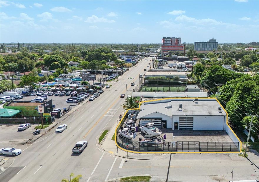 Located in the heart of Little River’s transformation, this high-exposure site is ideal for showroom, studio, or office use—offering direct I-95 access, top-tier zoning, and a prominent position in one of Miami’s fastest-rising creative districts. The property has been gut-renovated with all new mechanical, electrical, and plumbing systems, a new roof, and modern interiors. Features include soaring ceilings, smart security, private workspaces, loading access, and gated parking—delivering a true plug-and-play opportunity in a market on the move.