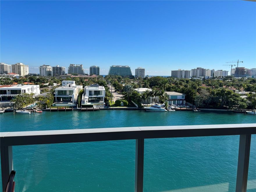 Breathtaking direct water view of canal and some ocean . Lovely 1b + den and 2ba, make this spacious and bright unit feel just like a 2 bd. Great dimensions, and a pleasure to show. In a small boutique building with an amazing roof top pool. Walking distance to everything, shut, restaurants,beautiful Bal Harbor Shops, steps from the beach. Best Island living . wonderful schools . Easy to show .