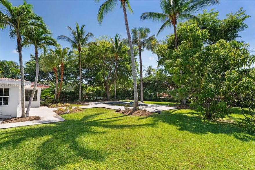 Amazing opportunity to purchase a 3,000 sq ft home on a Large 21,000 Sq Ft. in North Pinecrest.  1 Story Home located on a quiet one block street on the south side of Snapper Creek.  3 Bedrooms/ 3 bath with 2 car garage.   Back yard is the perfect Oasis to enjoy the best of Florida Living.  Great Pool Area.  Open Floorplan offers large Kitchen with counter bar overlooking living Room areas. Large Primary Bedroom.  Built in closets. Blocks from Gulliver High School. Minutes to South Miami, and University of Miami. This type of home is a unique find. Priced at Land Value.