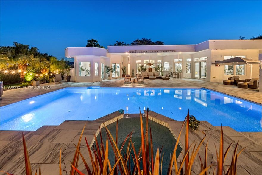 Welcome to Casa Bella Vita a hidden gem that perfectly blends luxury, comfort, & modern sophistication. Nestled on nearly an acre, this 4-bed, 3-bath estate offers approx. 3,800 SF under air & has been recently updated w a new roof (2023), exterior paint, a stunning new Spanish glass-tile pool w expanded deck & heater (2024). A reinforced expanded driveway accommodates a 25-ton RV w Electric & water. Enjoy an entertainer’s paradise featuring an outdoor kitchen, bocce court, & koi pond surrounded by lush 10-ft Podocarpus hedges & professional landscape lighting. Inside, discover elegant new flooring, Sub-Zero & Fulgor Milano appliances, quartz counters, smart-home automation, & a spa-inspired primary suite. Casa Bella Vita, where every detail celebrates the art of living beautifully.