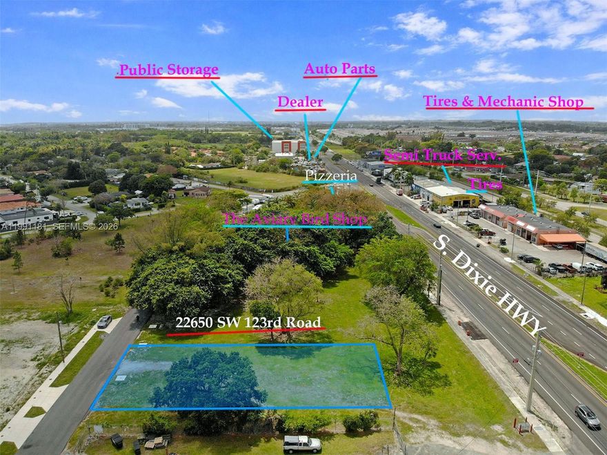 Excellent development opportunity in the rapidly expanding South Miami-Dade corridor. This 12,833 sq ft commercial parcel offers a rare chance to build a custom 3,000–6,000 sq ft commercial space in a market with steady demand for service-based businesses. Water is available on site, and the property offers excellent flexibility across a wide range of permitted uses. It’s ideal for businesses seeking visibility and long-term growth. Potential uses include: • Professional or medical offices • Retail shops • Personal care businesses • Daycare centers • Community or business service offices • Restaurants or cafés • Retail-style showrooms • Educational or tutoring centers • Religious or civic uses • Studios (art, photography, fitness). A strong option for investors or owner-users looking to secure a well-located commercial property in a rapidly growing corridor. Please call us about our private lender for land financing.