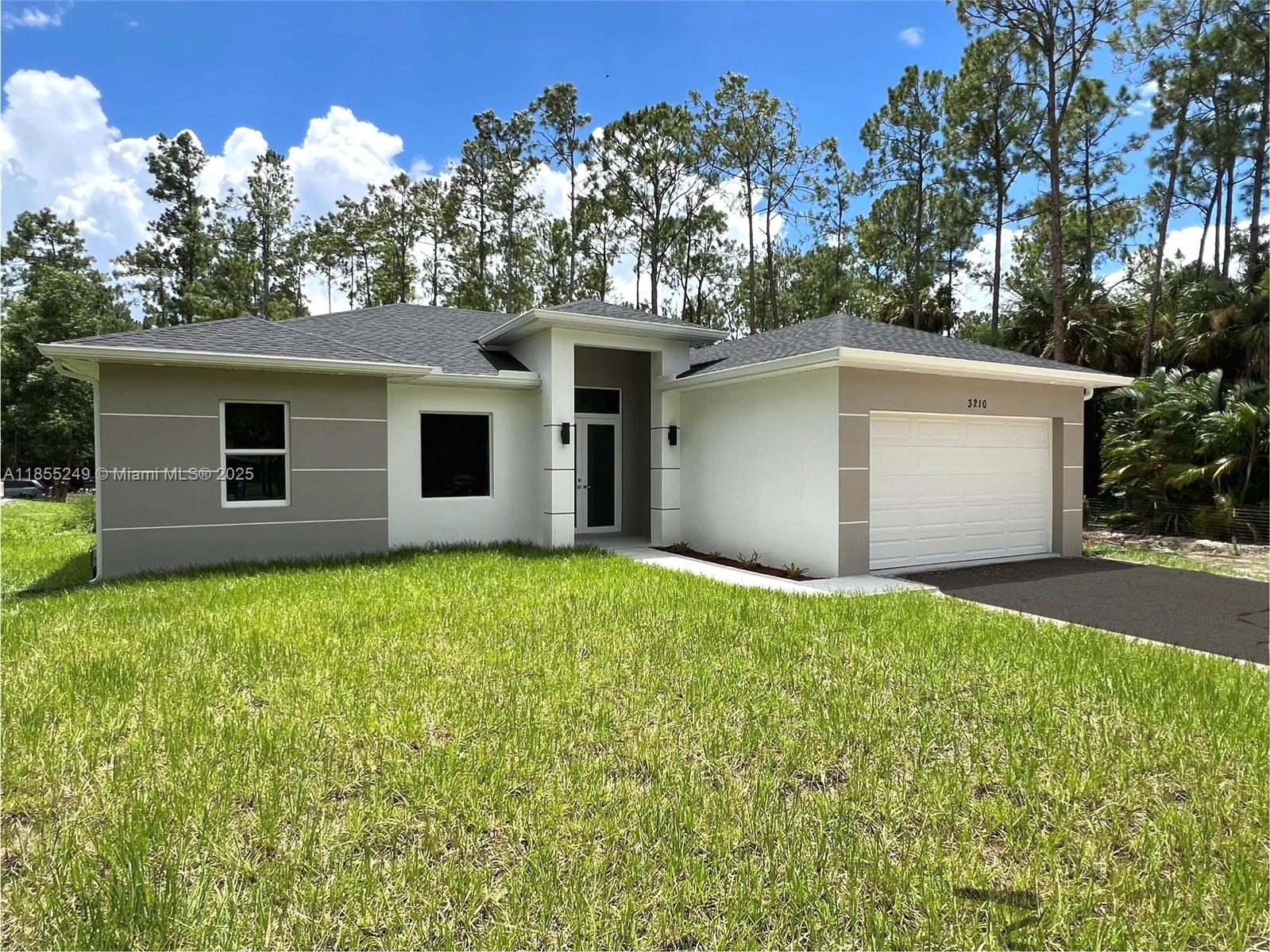 Experience the perfect blend of luxury, space, & freedom in this stunning 4-bed, 2-bath home nestled on a sprawling 1.59-acre lot in Naples’ sought-after Golden Gate Estates. This sized lot allows the future owner to build a guest house which requires a min. frontage of 105 ft! It boasts 1608 sqft under air & 2168 sqft under roof. The elegant, open-concept design features a luxurious master bathroom with a walk-in shower, stand-alone tub, and beautiful tiled walls. The gourmet kitchen opens to the living area and extends seamlessly out to the lanai & summer kitchen.
With no HOA & no restrictions, this property offers true freedom – whether you want to build a future guest house, keep horses & farm animals, or grow your dream garden. This is the perfect place for you!