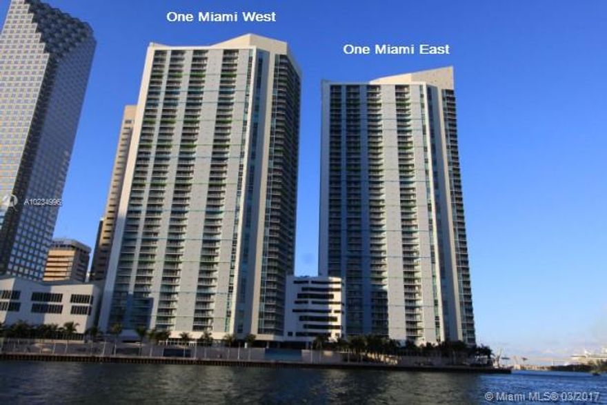 BEATUFUL 1 BED 1 BATH WITH AMAZING INTERCOSTAL , BAYFRONT PARK AND DOWNTOWN MIAMI VIEWS. UNIT HAS ONE ASIGINED PARKING SPACE . RENT INCLUDES BASIC CABLE AND INTERNET. NEW WOOD LOOK TILE FLOOR !!! Beautiful lobby with 24hs concierge , valet, pool, gym !!!!