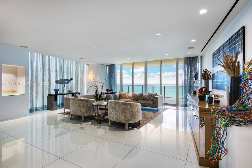 First time ever offered. Experience unparalleled ultra-luxury in this meticulously crafted direct oceanfront corner residence at the iconic St. Regis Bal Harbour Resort, located in the private North Tower. Residence 1701N/1702N has a expansive flow-through combination spanning across 7,308 SF with breathtaking panoramic views of the Atlantic Ocean, Biscayne Bay and the Miami skyline. Residence features 6 oversized en-suite bedrooms including 2 primary suites with large walk-in closets, 7 full baths and powder room. Designed for grand entertaining and comfortable living with 2 state-of-the-art kitchens, formal and casual living spaces, dining areas, multiple family rooms, private theater, 2 laundry rooms, 6 balconies and 2 private foyers for added privacy and seamless flow. This property offering includes two separate folios; 1701 - #12-2226-048-0130 & 1702- #12-2226-048-0360.