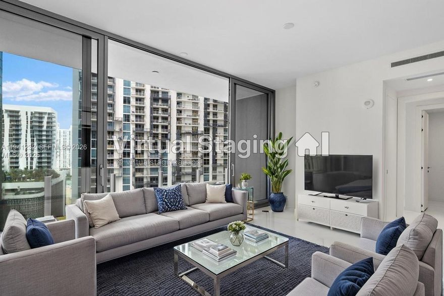 Stylish 1-bedroom, 1-bathroom retreat on the 19th floor of the iconic Aston Martin Residences. This modern home features sleek marble floors and a high-end kitchen with custom cabinets and top-of-the-line appliances. Floor-to-ceiling windows offer breathtaking city views and a seamless connection between indoor and outdoor living. Enjoy access to over 40,000 sq. ft. of luxury amenities, including a spa, gym, and infinity-edge pool. Located in the heart of Miami, you're just steps from top restaurants, shops, and entertainment. Live in comfort, style, and unmatched elegance.