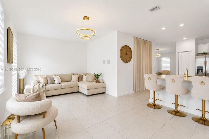 Rare 2024-built 4-bedroom townhouse in Siena Reserve, one of the very few 4-bedroom models currently available in the community. This modern residence offers approximately 1,800+ SF with an open-concept layout, contemporary finishes, and abundant natural light throughout. Spacious living and dining areas flow seamlessly into the modern kitchen, creating an ideal layout for everyday living and entertaining. Well-proportioned bedrooms provide flexibility for families, guests, home office, or investment purposes. Located in a rapidly growing area of South Miami-Dade with convenient access to major highways, shopping, dining, schools, and everyday conveniences. Limited comparable 4-bedroom inventory within the community makes this a competitively positioned opportunity in today’s market. Easy to show.