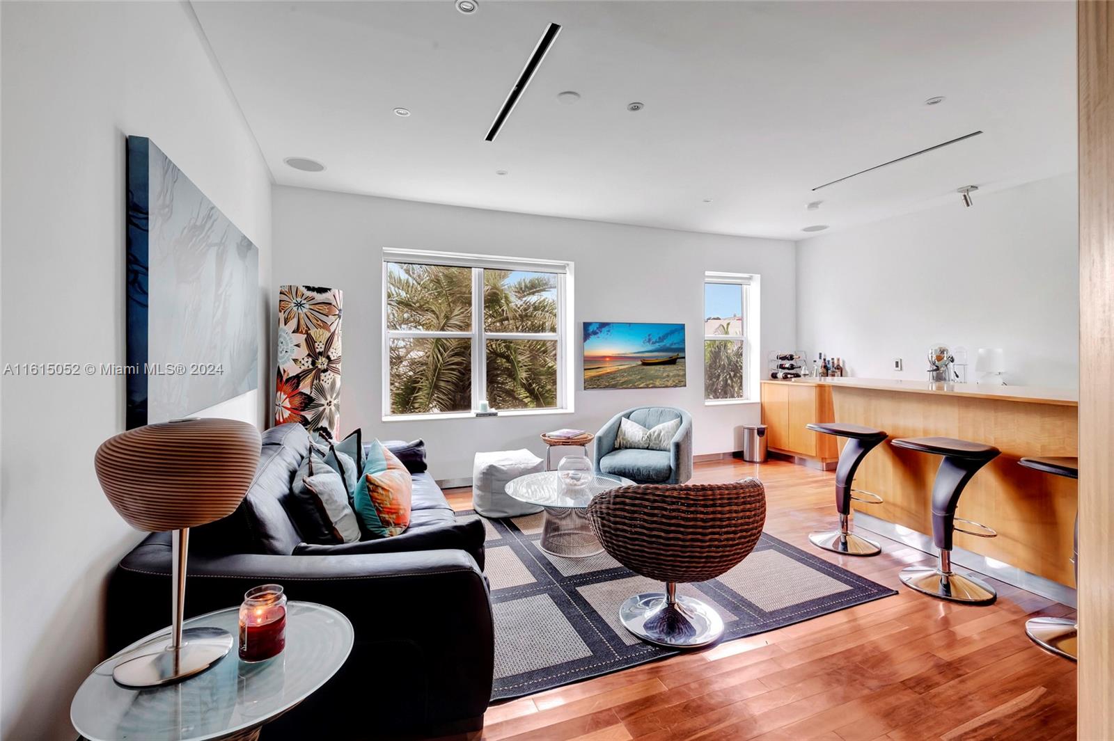Charming 2 story corner unit in the heart of SOBE. This bright and airy 1-bed 2-bath Art Deco condo features east, south & west-facing windows, wood floors, an open kitchen w/ a custom wood peninsula glass countertops & SS appliances. Enjoy the convenience of an in-unit W/D and central AC (2020). The spacious 2nd-floor primary includes an ensuite bath with a walk-in shower. Located just 2 blocks from the beach, Flamingo Park, and SoFi, and a 5-min stroll to Espanola Way, South Pointe Park, Publix & Whole Foods. Perfectly situated to enjoy the best of SOBE. Gated parking, yacht-style finishes, impact windows & a 2021 roof. This pet-friendly, lease-friendly condo offers style, charm, and convenience. Low down payment approved and a $10K seller credit at closing. Schedule your showing today!