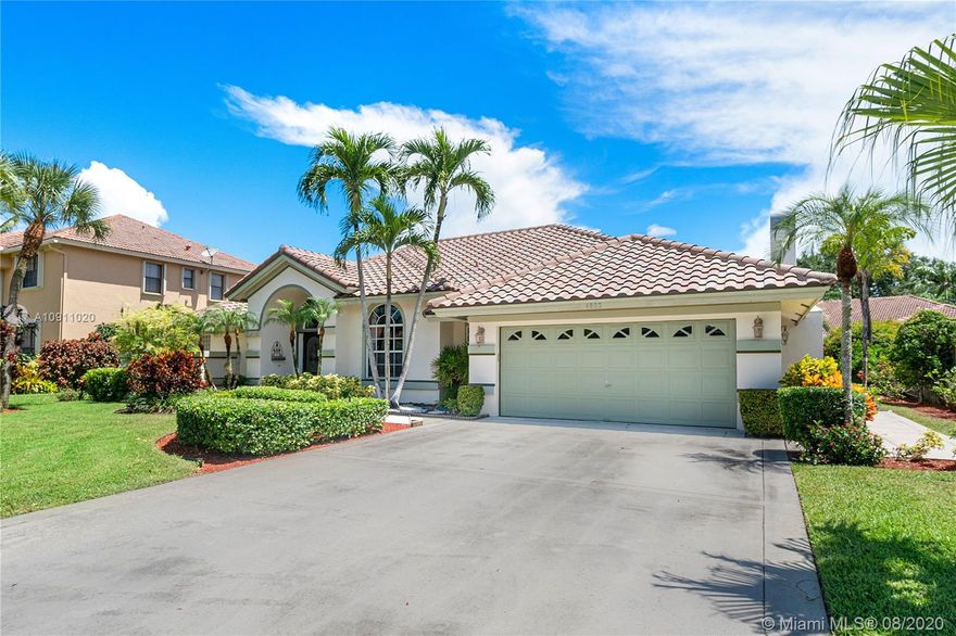 Impeccably maintained 4 bedroom 2.5 bath home in Lauderhill. Beautiful ranch cul-de-sac lot w/ 11,432 sq ft tucked away in lush community of Forest Lakes Estates. 24-hour gated community located west of Turnpike & minutes to the Sawgrass. Owners took great care of the home -custom upgrades to floorplan include Chicago Brick wall w/ wood-burning fireplace in family room, Extended patio w/ 6+ person spa located just outside Master bedroom French doors w/ private views of mature landscaping & exterior sunning paverstone patio- plenty of room to entertain!! Updated kitchen with granite and stainless steel appliances. Master room was extended by builder & offers sitting area w/ french doors, His & Hers closets, Custom wood and glass Front door and matching interior doors.Hidden gem -call today!