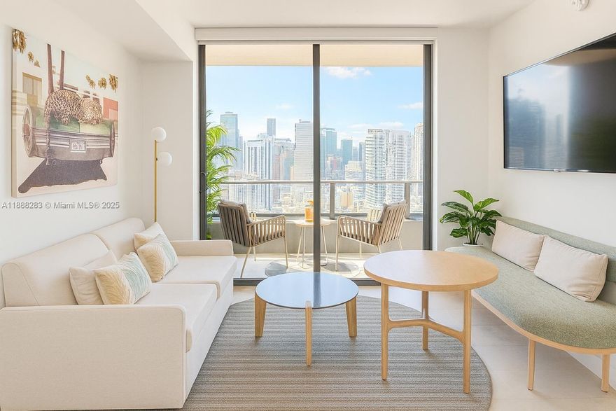 Fully furnished 1-bedroom, 1-bath at the brand-new Gale Condo with stunning views of Downtown Miami, the Brickell skyline, and Biscayne Bay. Enjoy the privacy of your own residence with the convenience of hotel-style amenities and on-site dining. Prime downtown location, walk to the Bay, parks, museums, Kaseya Center, and Brightline/Metrorail stations. Just minutes from Brickell, Wynwood, Miami Beach, and the airport. Live the Miami lifestyle in a modern, full-service building at the center of it all.