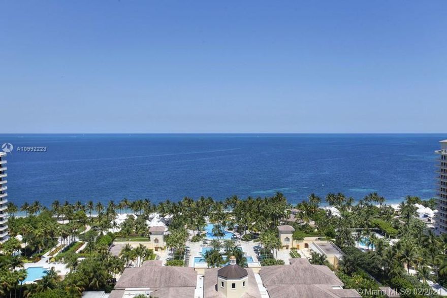 Live on top of the world!    This is a rare and unique opportunity to own a penthouse at the prestigious Ocean Club!    Amazing floor thru provides panoramic OCEAN, BAY, BEACH, SUNSET, SUNRISE & MIAMI SKYLINE VIEWS!    5100+ sq. ft. of interior finished with pure luxury & refinement!    Remodeled Fall 2018 with new European Kitchen cabinetry, Miele appliances, two wine coolers (175 and 45 bottles), update bathrooms, built-out closets and custom home office!   4 LARGE TERRACES & 4 ASSIGNED PARKING SPACES!