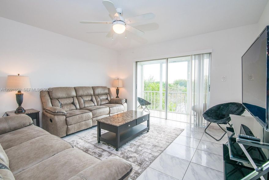 Discover this beautifully maintained turnkey-furnished 2-bedroom, 2-bath penthouse condo located on the top (5th) floor of an elevator building. This bright and airy residence features an open-concept layout with sliding glass doors that flood the living space with natural light and open to an oversized screened balcony overlooking tranquil garden and pool views. The updated kitchen offers granite countertops, a double refrigerator, and abundant cabinet storage. Tile flooring runs throughout the home, complemented by generously sized bedrooms. The spacious primary suite includes a vanity area and walk-in shower, while the guest bath features a tub/shower combination. Ideally situated near downtown Hollywood, the Seminole Hard Rock Hotel & Casino, plus premier shopping, dining, and entertainment. Just bring your suitcase and start enjoying the South Florida lifestyle!