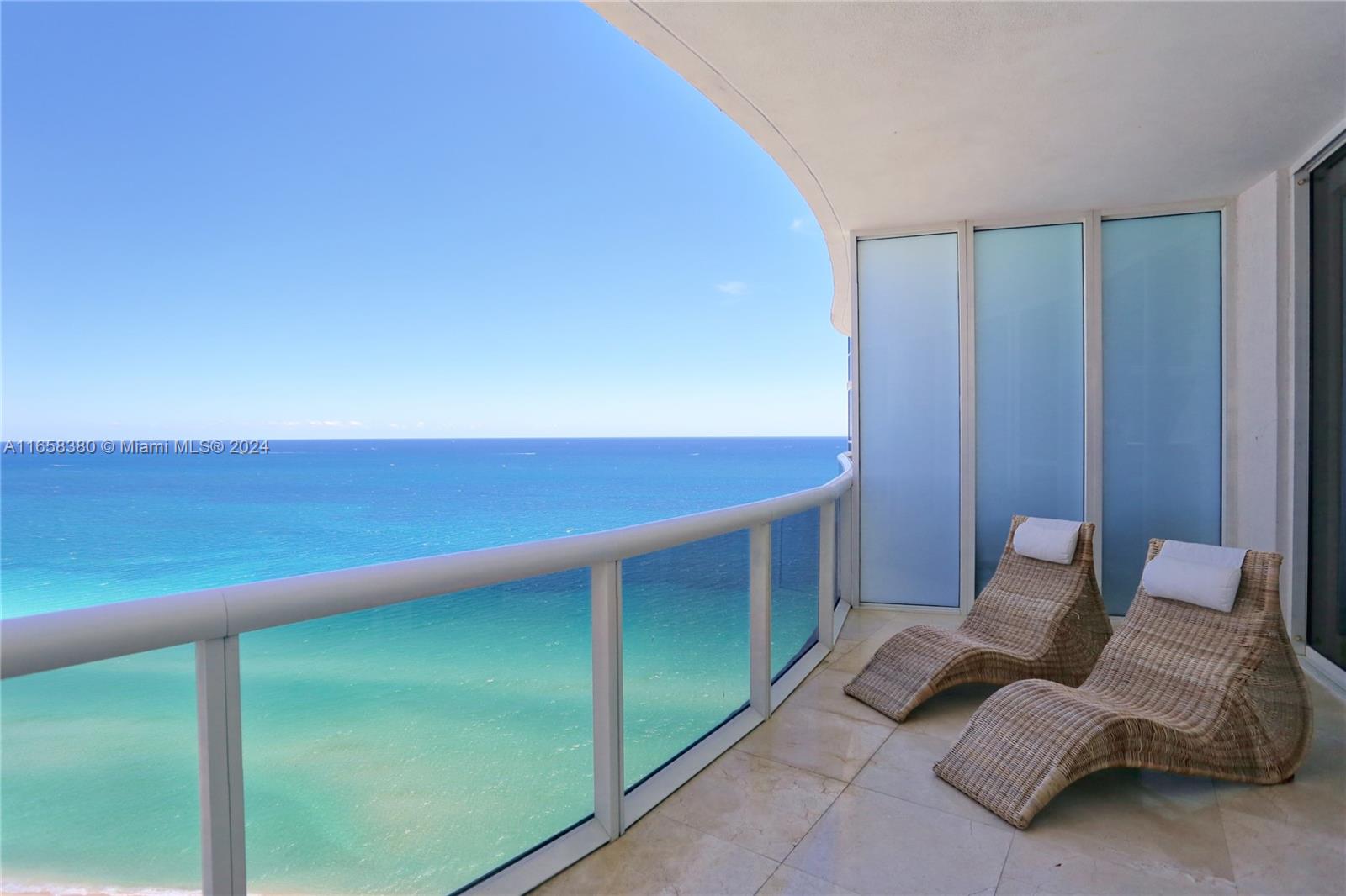 HIGH SEASONAL RENTAL! Spectacular 2 beds + Den and 3 baths designer furnished unit with amazing ocean views. The kitchen appliances include Subzero, private foyer, wolf appliances, with 11ft ceilings. Private oceanfront, gym, spa & restaurant. Amenities include 24-hr doorman and security, valet parking, fitness center overlooking the Atlantic Ocean, swimming pool, spa, restaurant, beach service, etc.. Please note there is some ongoing construction in the buildings.