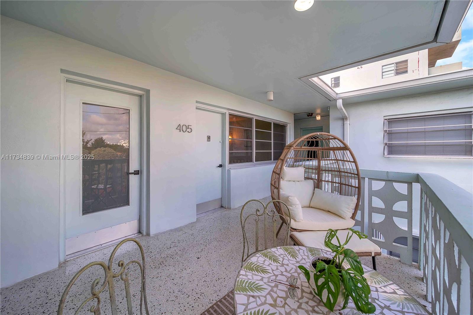 Rare opportunity to own a Miami Beach turn-key gem in a prime location! This top-floor penthouse 2 beds, 1 bath 768 SF unit offers unmatched privacy w/ no adjacent neighbors and panoramic views of Flamingo Park from the balcony. Just one block from Whole Foods and Alton Road's dining, this fully renovated condo features luxury finishes, new plumbing, electrical, high-impact windows, and a brand-new AC. The high-end kitchen boasts new appliances, a smart sink w/ waterfall faucet, terrazzo counters, and an open layout perfect for entertaining. Spacious bedrooms w/ generous closets and a walk-in closet/laundry room. Low HOA fees and no special assessments. Assigned parking, bike storage, and building laundry. Furniture negotiable. Easy to show! Video Tour Available.