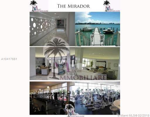 AVAILABLE MARCH 15th FURNISHED Large remodeled studio at the Mirador South with stunning direct bay view of downtown skyline and Star Island; full service building in the heart of South Beach, directly across from Whole Foods/Starbucks and more shopping. Plenty of closet space, full size kitchen and large balcony. Pool, jacuzzi on the bay, doorman/security. Passes to 5000sqft gym located in the bldg as well as basic/cable and internet are included in the rent. Building is under renovation, balcony will be closed and owner willing to give credit those months balcony is not accessible. During construction hours when pool is closed, Tenants can use the neighboring MONDRIAN pool.