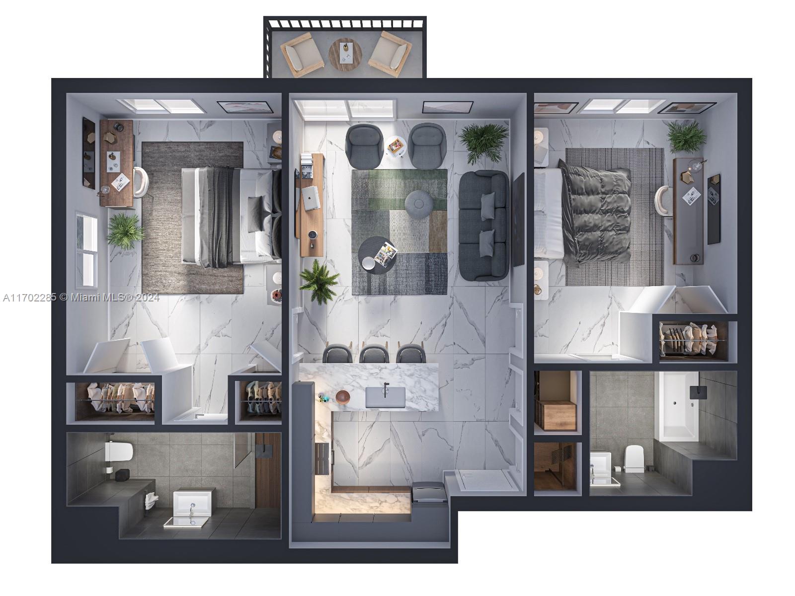 Rental Property at 840 Ne 130th Street 314, North Miami, Miami-Dade County, Florida - Bedrooms: 2 
Bathrooms: 2  - $2,861 MO.