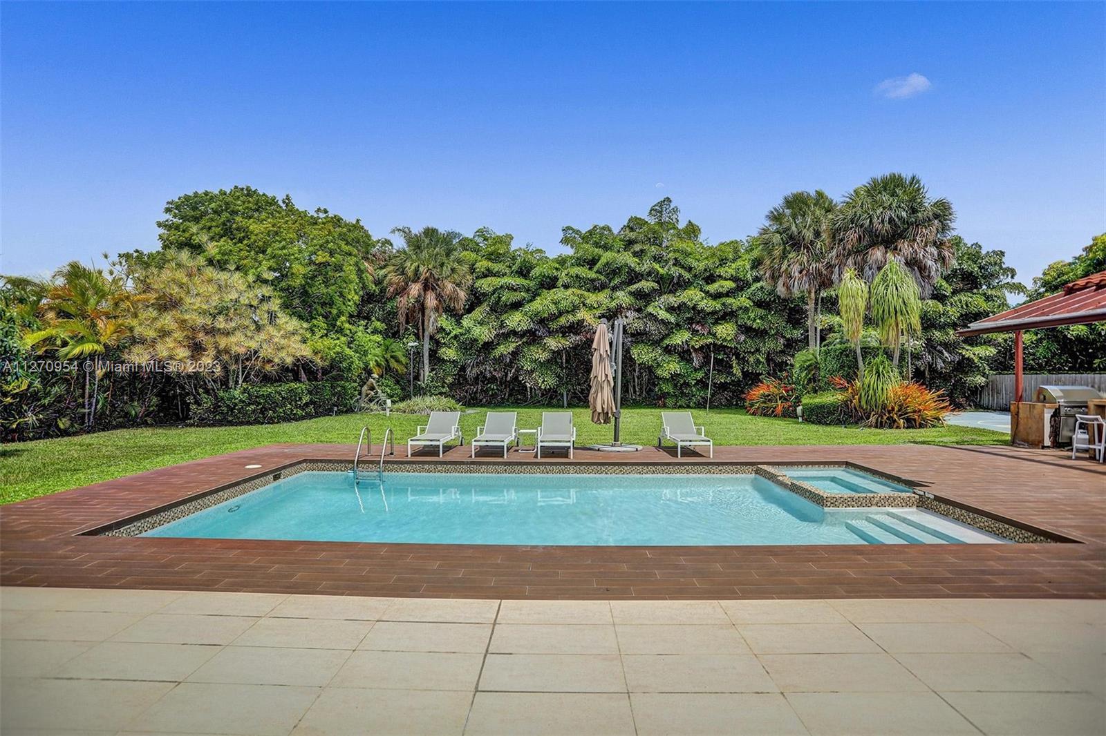 This house has it all!! Built on 22,350sq ft lot, the Tranquility, privacy and nature that surrounds this amazing, renovated house, 5 spacious bedrooms, 4 full bath, 2 half baths, Cozy living room, formal dining room, breakfast area, modern kitchen, family room, office, gym, great walking closets and, a fantastic sunroom/patio/pool area for outdoor entertaining with a half basketball court & bbq kitchen plus 2 car garage. You will also have the security of a Gated community with 24/7 FHP Patrol. Close to great schools, houses of worship, Aventura Mall as well as I95. If you are looking for a great house this is it!!!