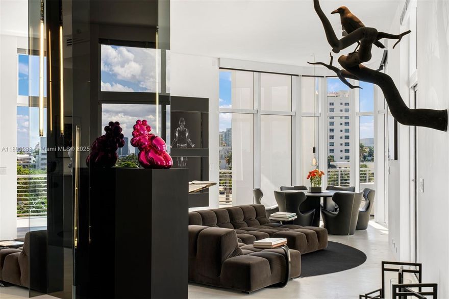 This incredible pristine custom 2-bedroom, 2 bath residence exudes designer style throughout. Fully updated in 2011 with an enhanced rooftop terrace. This home welcomes you with soaring 12-foot ceilings, abundant natural light, and captivating views. Every detail has been thoughtfully curated, from the esthetics of the home, detailed lighting inside and out, custom kitchen and bathroom cabinetry, down to a unique primary shower and more. In addition, the fully equipped expansive rooftop terrace sets this home apart from others, offering a perfect space for entertaining or simply relaxing in privacy in your own personal sanctuary. Truly a showcase property worth seeing in person.