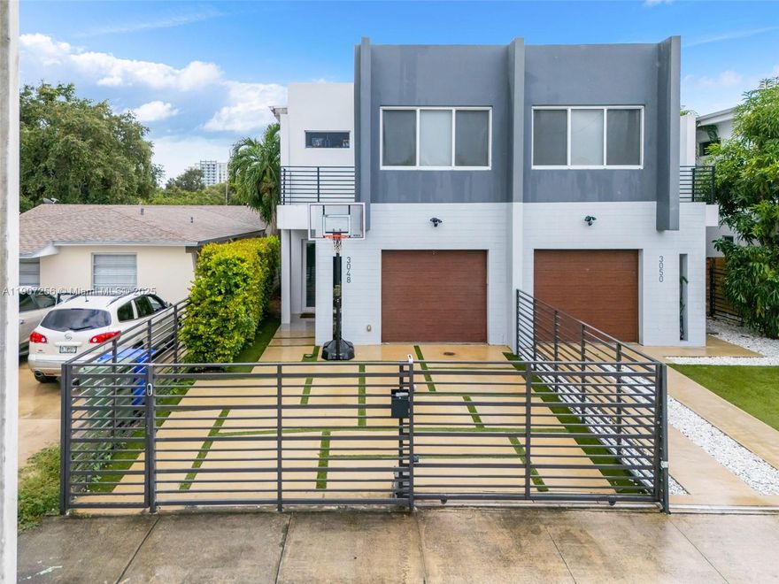 PRIME LOCATION! Located minutes from Coral Gables, Coconut Grove, and Brickell. All bedrooms are master bedrooms (each bedroom has a bathroom and huge closets inside) and half-bath in first floor for guests totaling 3BDS/3.5BATHS. Single-family home with gated entry, impact windows/doors, and lush patio space. Spacious two-story layout with all bedrooms and laundry upstairs for your privacy. Features include huge closets, balcony overlooking greenery, extra balcony overlooking city, and spacious garage that could store one car or used for storage. Open kitchen with built-in stove, microwave, fridge, dishwasher. No HOA. 3 parking spaces on-site and street parking. Pet-friendly and move-in ready. Don’t miss this opportunity!