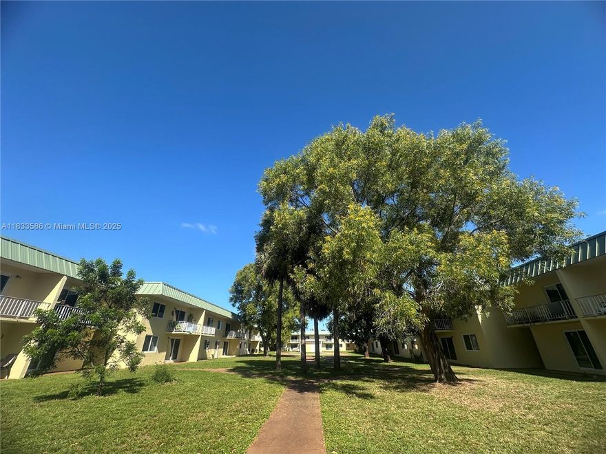 Rarely available first floor 1/1+den in Miami Gardens! This spacious residence features tile floors, plenty of closet space, hurricane impact windows and comes with assigned parking space. The den can be used as a second bedroom if necessary. Rented to a well qualified long term tenant at $1,750/mo through July 31, 2026. Laundry facilities on site. Conveniently located just across from Walmart, close to major highways and to public transportation. Will not last long!