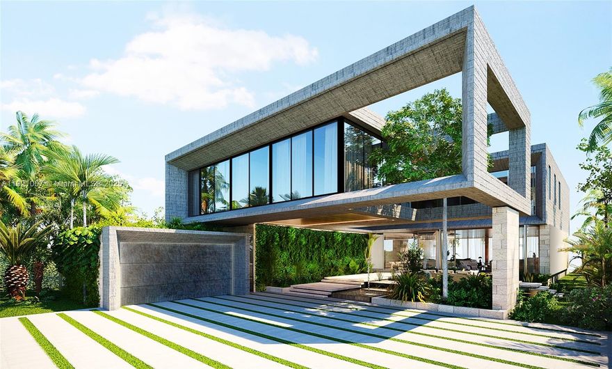 Enter this stunning waterfront masterpiece where luxury meets sophistication on guard gated Hibiscus Island.

This brand new architectural marvel designed by Kobi Karp offers over 8,000 square feet of meticulously crafted living space curated by Argent Design blending art and architecture. Inspired by iconic sculptures, this estate pushes the boundaries of design, creating a home that's not just a place to live, but a living work of art. With soaring 11'6" ceilings and exquisite finishes throughout, this home will impress the most discerning buyer.

Seven bedrooms and eight total bathrooms provide generous accommodations, while timber floors and a stone facade create an atmosphere of refined elegance. The spectacular southwest exposure frames downtown Miami's glittering skyline and delivers breathtaking sunset views daily.

Your 90 feet of pristine water frontage becomes your personal paradise, enhanced by lush tropical landscaping by CLAD Landscape Architecture. Premium amenities include an elevator, full home generator, two-car garage & rooftop entertainment level. This 24 HR guard-gated community offers tennis courts, basketball, and children's playground, plus you're just minutes from the best shopping & dining in South Beach & Miami Design District.