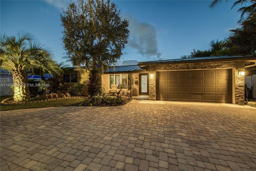 Exceptional wide-canal waterfront residence located at the end of a cul-de-sac in Garden Isles, offering breathtaking water views and outstanding ocean access. This beautifully maintained property features extensive upgrades throughout. Recent improvements include a 2025 metal roof with warranty, significant seawall and dock enhancements, a new floating dock (2025), custom impact windows and doors, PVC plumbing from the home to the street, central vacuum system, full-house generator (excluding A/C), tankless water heater, and professionally designed landscaping. The backyard provides a serene, resort-style setting with a pool, spa, tiki hut, and expansive paver decking—ideal for both relaxation and entertaining. Boasting 70 feet of waterfront on a desirable street within a quiet, family-friendly neighborhood, this property represents an exceptional opportunity.
A truly remarkable home that must be seen and will not last!