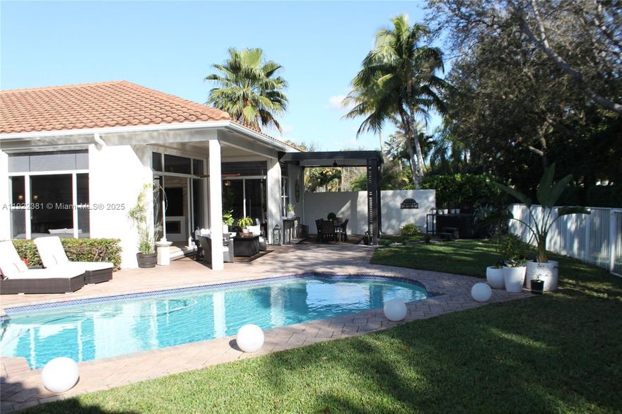 This is a stunning fully furnished ONLY luxury rental in Weston HIlls Country Club! Wonderful for a corporation or relocation on short term lease. Home is fabulous with open concept and a true pleasure to show. When you walk in you are easily impressed with layout and high end furniture like a luxury hotel. Marble flooring throughout and many nice details. Beautiful updated kitchen, bathrooms etc. Outside is simply gorgeous with nice swimming pool, above ground jacuzzi, covered patio and plenty of yard to enjoy like your own resort. 2 car garage is not included on rental.