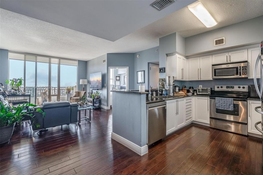 Nestled in the outskirts of Miracle Mile, this spacious 2-bedroom, 2-bathroom condo is the perfect oasis to call home. The tranquil and inviting blue hue on the walls welcome you the moment that you open the door, and the scenic, uninterrupted views of the City Beautiful let you know that you are finally home. This home has everything that you would want and need - spacious bedrooms and bathrooms, an updated kitchen with plenty of cabinetry with ample countertop space, walking distance to the best restaurants, bars and shopping of Miracle Mile, 1 assigned parking space (can rent an additional space), and 24-hr building security, a perfectly picturesque pool and a members-only gym and sauna. Your 4-legged family members are also welcome and will enjoy their private doggie door!