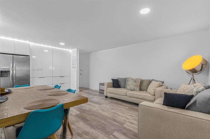 Beautifully renovated 3-bedroom, 2-bath condo in the heart of North Miami, great for living or as investors. This spacious corner unit boasts brand-new lifetime-guaranteed flooring,
higher ceilings, and a completely remodeled, enlarged kitchen featuring stainless steel appliances and tons of cabinet space equals less clutter. Both bathrooms have been
tastefully updated. Major upgrades include new plumbing and electrical systems with permits.
Unit has 2 covered parking spaces, a private in-unit washer and dryer, and is located just five steps from the trash chute—making daily chores simple and efficient. Staircase next
to unit for easy access to car spaces.
Ideally situated near Miami beaches, Publix, Aventura Mall, FIU, Barry University, Johnson & Wales, hospitals, and both internatio