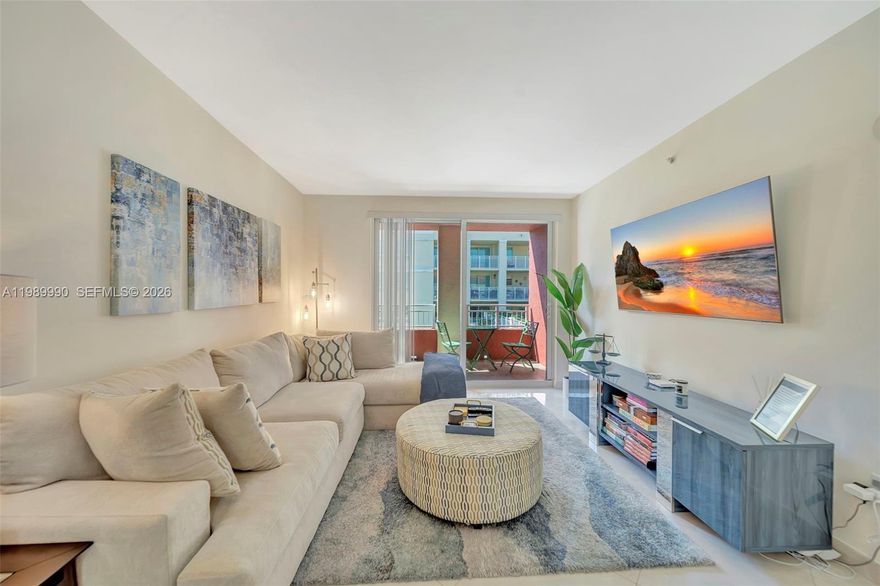 Turnkey, FULLY FURNISHED, and ready to generate income! This stunning unit comes complete with stylish furnishings, offering a seamless move-in or rental-ready opportunity. Featuring porcelain tile throughout, stainless steel appliances, and refinished kitchen and bathroom cabinets, this home blends modern finishes with effortless functionality. Located in the sought-after Toscano building, enjoy premium amenities including 24-hour concierge, free valet parking, resort-style pool, hot tub, BBQ areas, fitness center, and business center. Positioned directly across from the mall and close to everything—this is the perfect investment or second home in a prime location