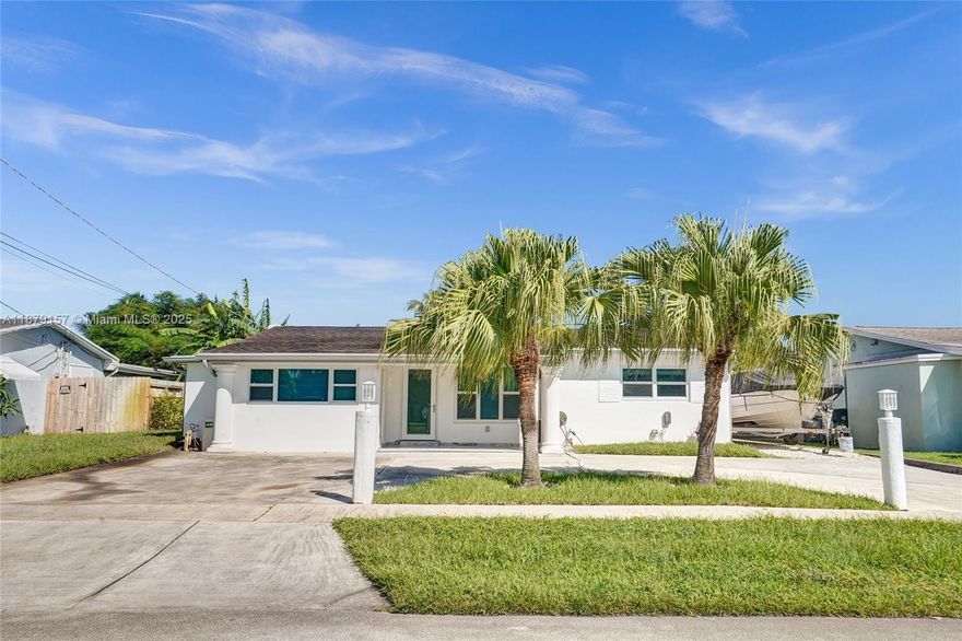 Must see! Beautiful 4 bedroom 3 baths single family home for rent. Canal waterfront with use of dock included. The house has been totally renovated. Contemporary design, marble floors, upscale finishes throughout the property. Rented unfurnished.