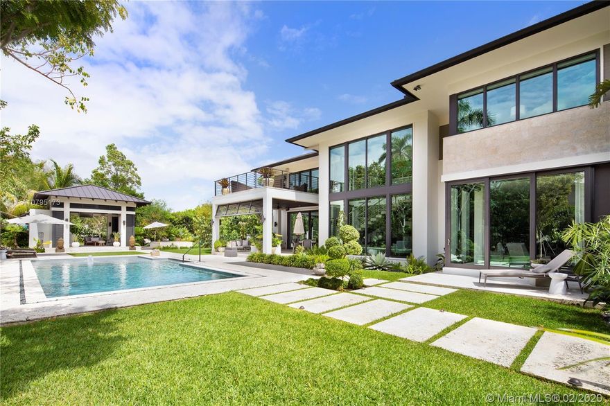 ~ Situated on Nearly 1.5 acres in Prestigious Ponce Davis is this Zen Inspired Double Lot Masterpiece ~ This Newer Architectural Digest Retreat Boasts a Salt Water Pool, Spa, Tennis Court & Magnificent Landscaping on Exceptionally Private Grounds ~ Main Home & Guest Villa Offer 12,623 Total Sq Ft that Flow as One Residence (Main 9,384 Total Sq Ft / Guest 3,239 Total Sq Ft) ~ 4 Car Garage, Staff Quarters, Gym, Generator, Water & Entertaining Pavilions ~ Captivating Interiors & Harmonious Exteriors ~ Exceptional Custom Italian Kitchen with Calacatta Marble Island ~ Limestone & Driftwood Floors ~ Tranquil Large Master Bath & Luxurious Dressing Areas ~ 7 En-Suite Bedrooms, Elevator, Fountains, Crestron Smart Home System ~ Truly a Rare & Exquisite Offering! ~ Please See Broker Remarks ~